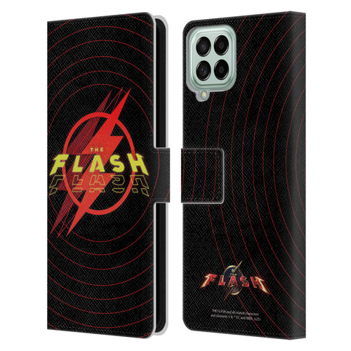 The Flash 2023 Graphics Logo Leather Book Wallet Case Cover For Samsung Galaxy M33 (2022)