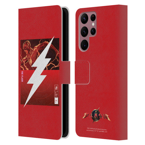 The Flash 2023 Graphics Barry Allen Logo Leather Book Wallet Case Cover For Samsung Galaxy S22 Ultra 5G