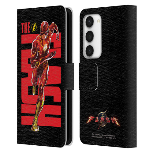 The Flash 2023 Graphics Barry Allen Leather Book Wallet Case Cover For Samsung Galaxy S23 5G