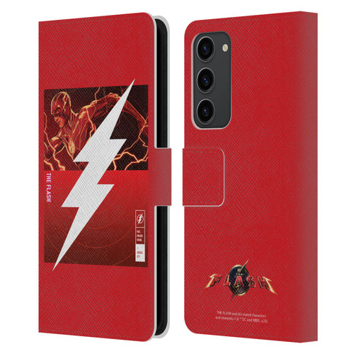The Flash 2023 Graphics Barry Allen Logo Leather Book Wallet Case Cover For Samsung Galaxy S23+ 5G