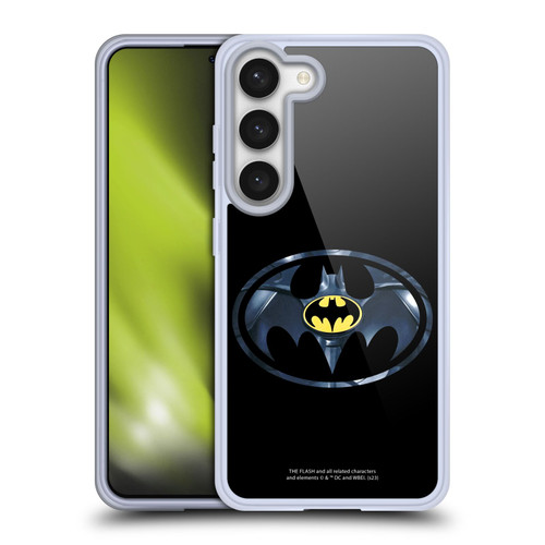 The Flash 2023 Graphics Black Batman Logo Soft Gel Case for Samsung Galaxy S23 5G