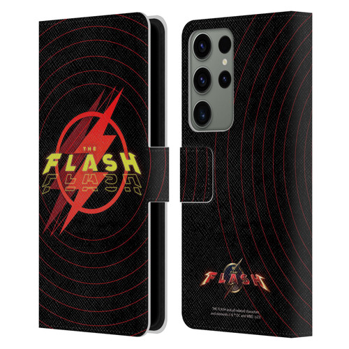 The Flash 2023 Graphics Logo Leather Book Wallet Case Cover For Samsung Galaxy S23 Ultra 5G