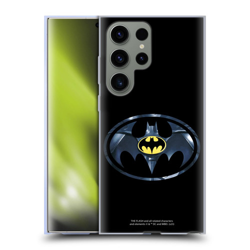 The Flash 2023 Graphics Black Batman Logo Soft Gel Case for Samsung Galaxy S23 Ultra 5G