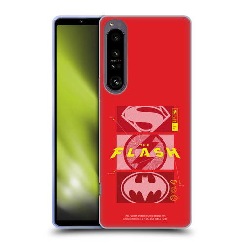 The Flash 2023 Graphics Superhero Logos Soft Gel Case for Sony Xperia 1 IV