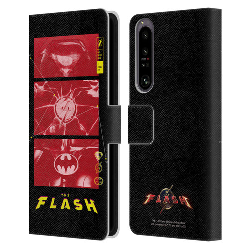 The Flash 2023 Graphics Suit Logos Leather Book Wallet Case Cover For Sony Xperia 1 IV