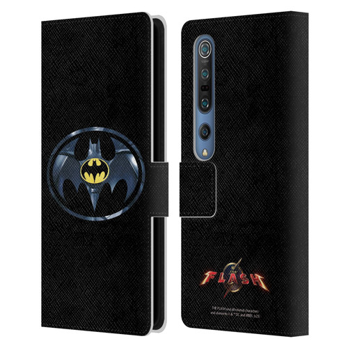 The Flash 2023 Graphics Black Batman Logo Leather Book Wallet Case Cover For Xiaomi Mi 10 5G / Mi 10 Pro 5G