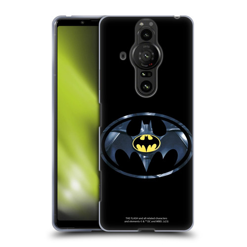 The Flash 2023 Graphics Black Batman Logo Soft Gel Case for Sony Xperia Pro-I