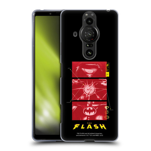 The Flash 2023 Graphics Suit Logos Soft Gel Case for Sony Xperia Pro-I
