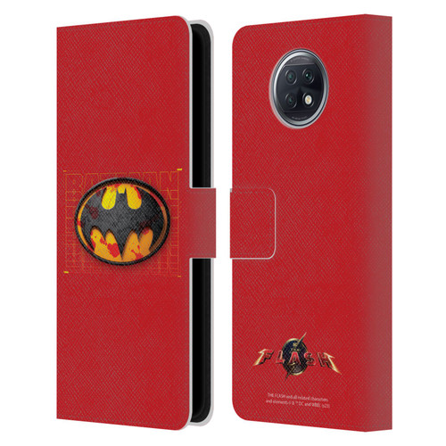 The Flash 2023 Graphics Batman Logo Leather Book Wallet Case Cover For Xiaomi Redmi Note 9T 5G