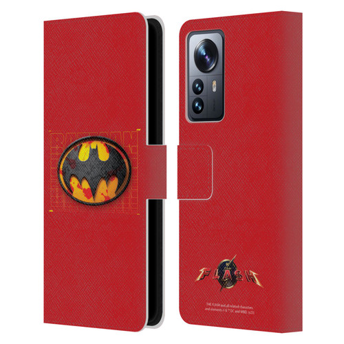 The Flash 2023 Graphics Batman Logo Leather Book Wallet Case Cover For Xiaomi 12 Pro