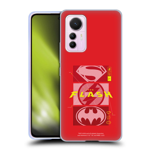 The Flash 2023 Graphics Superhero Logos Soft Gel Case for Xiaomi 12 Lite