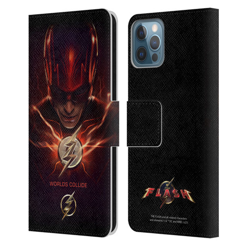 The Flash 2023 Poster Barry Allen Leather Book Wallet Case Cover For Apple iPhone 12 / iPhone 12 Pro