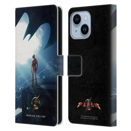 The Flash 2023 Poster Key Art Leather Book Wallet Case Cover For Apple iPhone 14 Plus