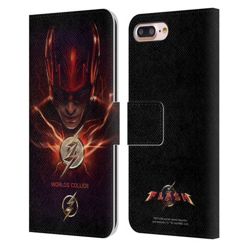 The Flash 2023 Poster Barry Allen Leather Book Wallet Case Cover For Apple iPhone 7 Plus / iPhone 8 Plus