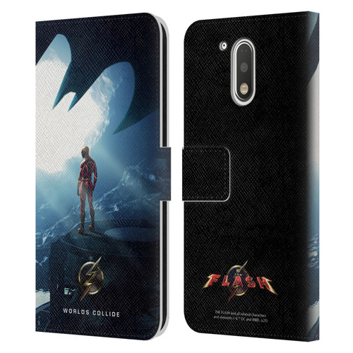The Flash 2023 Poster Key Art Leather Book Wallet Case Cover For Motorola Moto G41