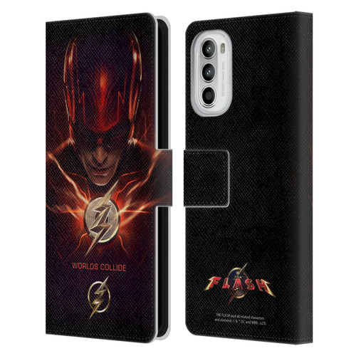 The Flash 2023 Poster Barry Allen Leather Book Wallet Case Cover For Motorola Moto G52