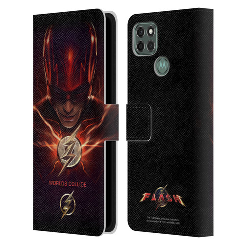 The Flash 2023 Poster Barry Allen Leather Book Wallet Case Cover For Motorola Moto G9 Power