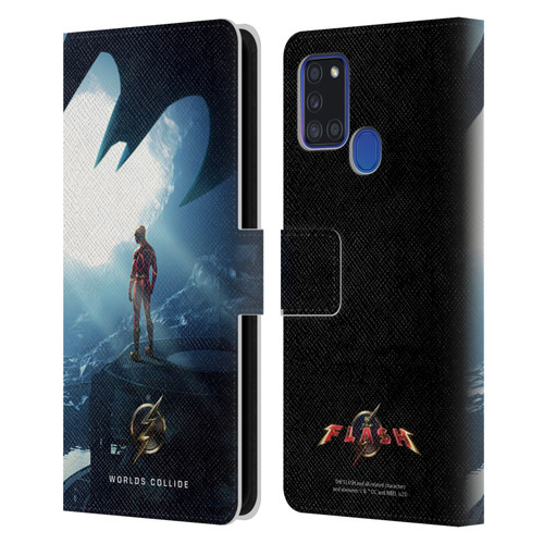 The Flash 2023 Poster Key Art Leather Book Wallet Case Cover For Samsung Galaxy A21s (2020)