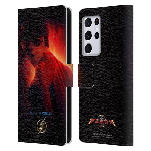 The Flash 2023 Poster Supergirl Leather Book Wallet Case Cover For Samsung Galaxy S21 Ultra 5G