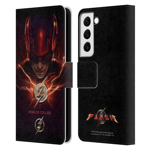 The Flash 2023 Poster Barry Allen Leather Book Wallet Case Cover For Samsung Galaxy S22 5G
