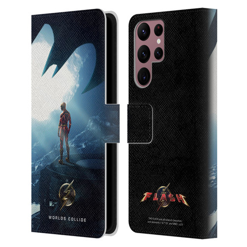 The Flash 2023 Poster Key Art Leather Book Wallet Case Cover For Samsung Galaxy S22 Ultra 5G