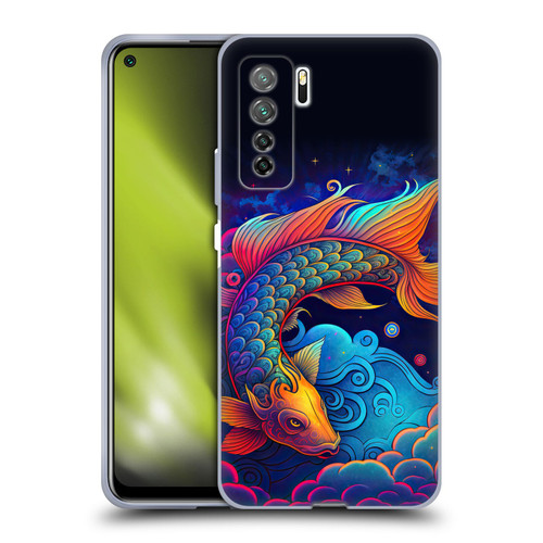 Wumples Cosmic Animals Clouded Koi Fish Soft Gel Case for Huawei Nova 7 SE/P40 Lite 5G
