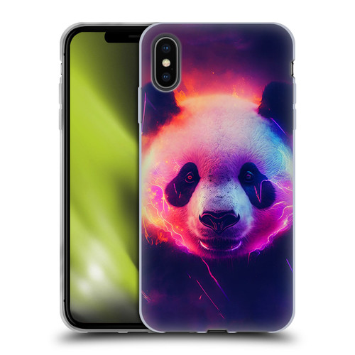 Wumples Cosmic Animals Panda Soft Gel Case for Apple iPhone XS Max