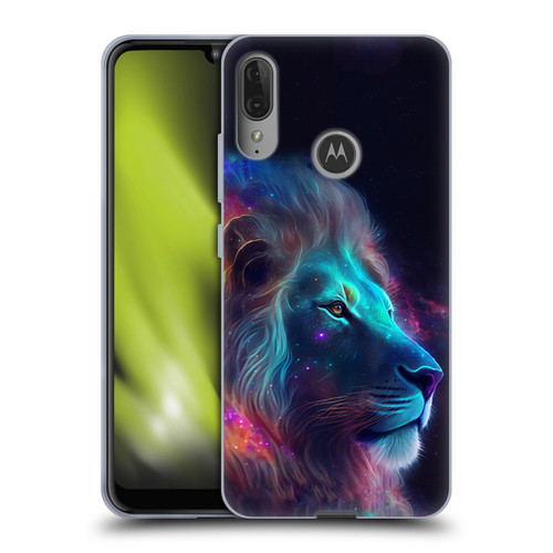 Wumples Cosmic Animals Lion Soft Gel Case for Motorola Moto E6 Plus