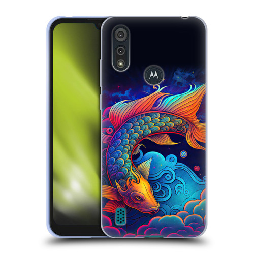 Wumples Cosmic Animals Clouded Koi Fish Soft Gel Case for Motorola Moto E6s (2020)