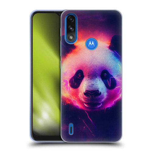 Wumples Cosmic Animals Panda Soft Gel Case for Motorola Moto E7 Power / Moto E7i Power