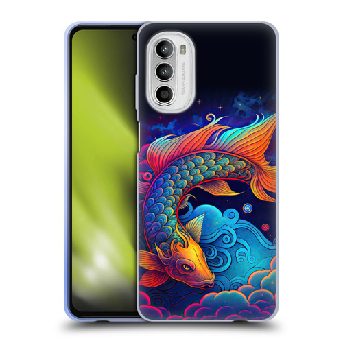 Wumples Cosmic Animals Clouded Koi Fish Soft Gel Case for Motorola Moto G52