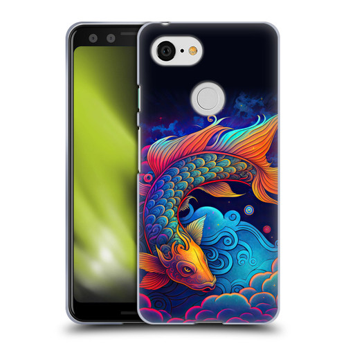 Wumples Cosmic Animals Clouded Koi Fish Soft Gel Case for Google Pixel 3