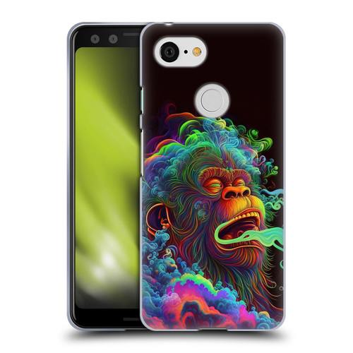 Wumples Cosmic Animals Clouded Monkey Soft Gel Case for Google Pixel 3