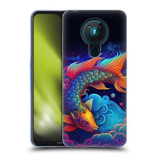 Wumples Cosmic Animals Clouded Koi Fish Soft Gel Case for Nokia 5.3