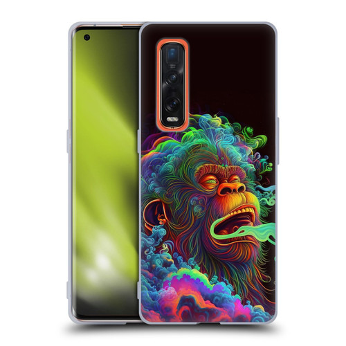 Wumples Cosmic Animals Clouded Monkey Soft Gel Case for OPPO Find X2 Pro 5G