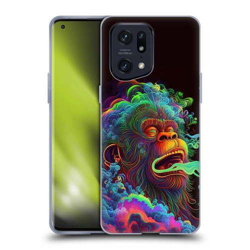 Wumples Cosmic Animals Clouded Monkey Soft Gel Case for OPPO Find X5 Pro