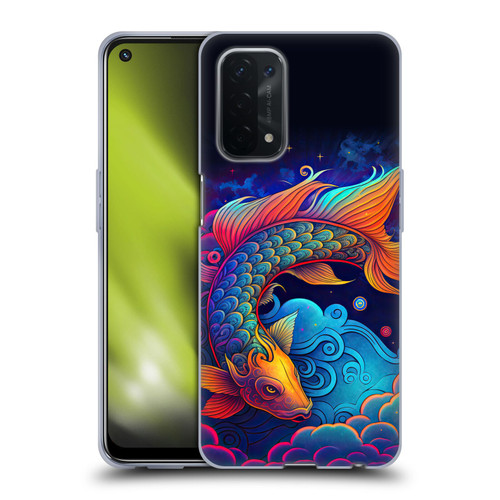 Wumples Cosmic Animals Clouded Koi Fish Soft Gel Case for OPPO A54 5G