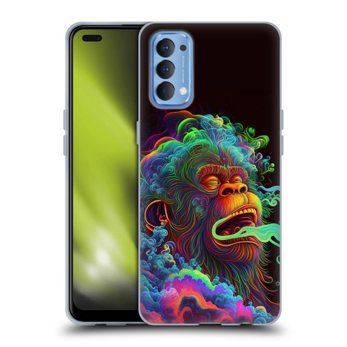 Wumples Cosmic Animals Clouded Monkey Soft Gel Case for OPPO Reno 4 5G