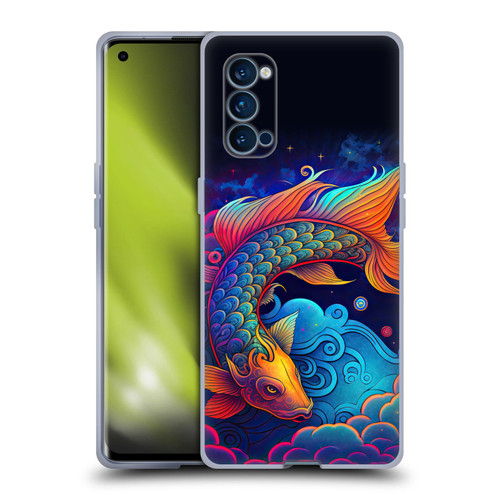Wumples Cosmic Animals Clouded Koi Fish Soft Gel Case for OPPO Reno 4 Pro 5G