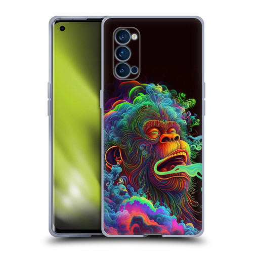 Wumples Cosmic Animals Clouded Monkey Soft Gel Case for OPPO Reno 4 Pro 5G