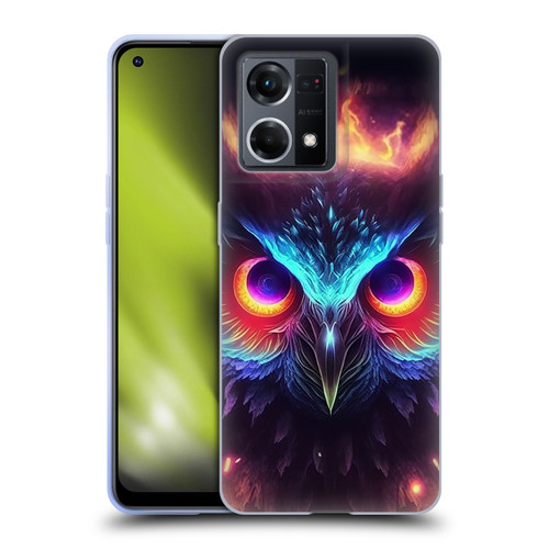 Wumples Cosmic Animals Owl Soft Gel Case for OPPO Reno8 4G