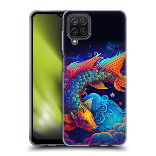 Wumples Cosmic Animals Clouded Koi Fish Soft Gel Case for Samsung Galaxy A12 (2020)