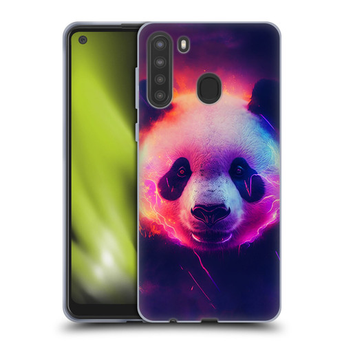 Wumples Cosmic Animals Panda Soft Gel Case for Samsung Galaxy A21 (2020)
