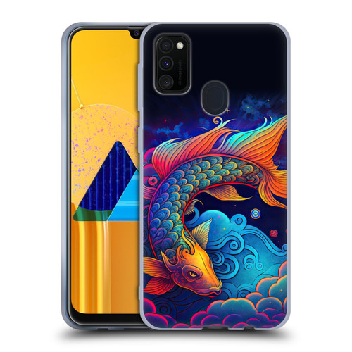 Wumples Cosmic Animals Clouded Koi Fish Soft Gel Case for Samsung Galaxy M30s (2019)/M21 (2020)