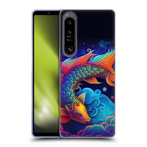 Wumples Cosmic Animals Clouded Koi Fish Soft Gel Case for Sony Xperia 1 IV