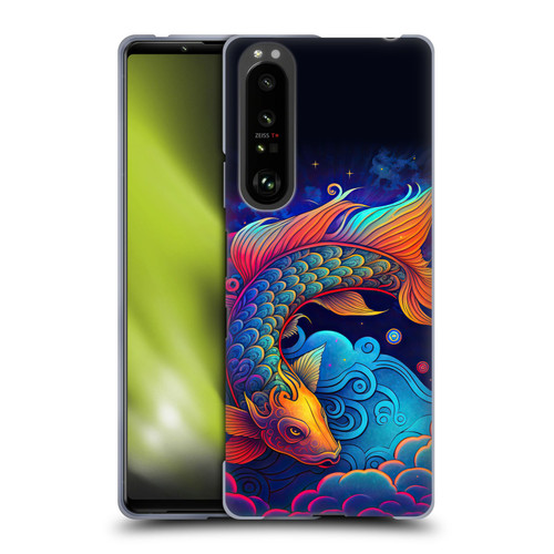 Wumples Cosmic Animals Clouded Koi Fish Soft Gel Case for Sony Xperia 1 III