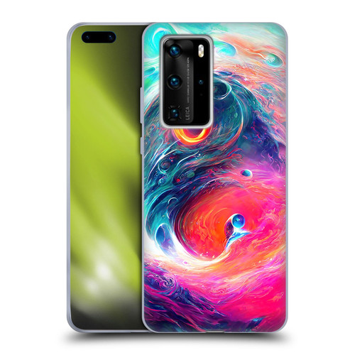 Wumples Cosmic Arts Blue And Pink Yin Yang Vortex Soft Gel Case for Huawei P40 Pro / P40 Pro Plus 5G