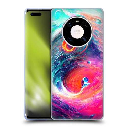 Wumples Cosmic Arts Blue And Pink Yin Yang Vortex Soft Gel Case for Huawei Mate 40 Pro 5G