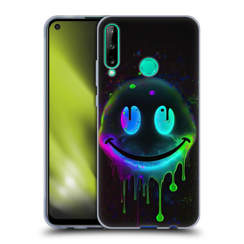 Wumples Cosmic Arts Drip Smiley Soft Gel Case for Huawei P40 lite E