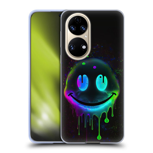 Wumples Cosmic Arts Drip Smiley Soft Gel Case for Huawei P50